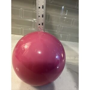 Zodax x Anthropologie Raspberry Pink sphere 5.9" Large wax candle NWT 85 Hrs